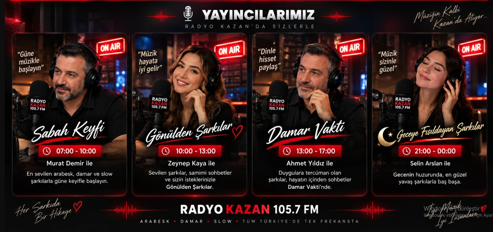 Radyo Kazan 105.7 FM örnek yayıncı ve program görseli